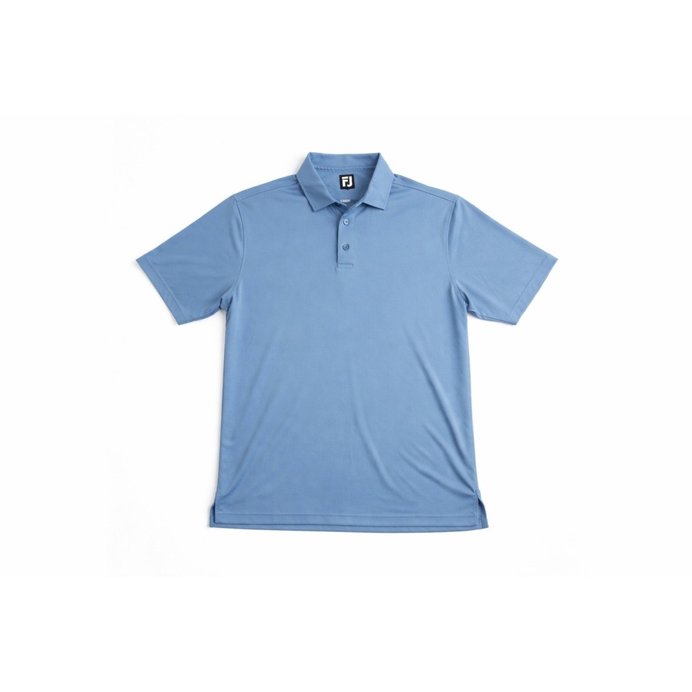 Footjoy Mens Golf Polo Shirt Blue Short Sleeve Performance Dryjoy Size Lg active